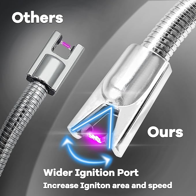 Rechargeable Electric Arc Lighter – Flexible Neck USB Lighter Rechargeable electric arc lighter with flexible neck and safety lock