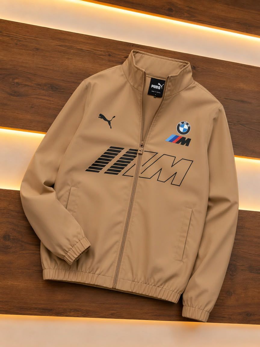 Beige BMW M Motorsport Jacket Beige BMW M Motorsport jacket with BMW badge, Puma logo and M Motorsport graphicTitle: Beige BMW M Motorsport Jacket